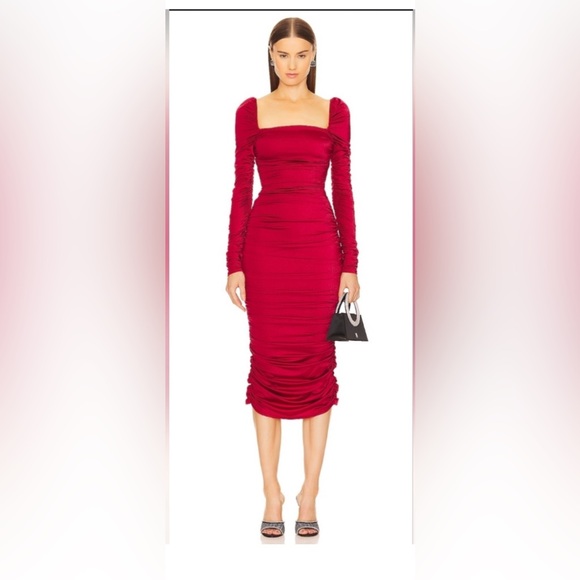 X Warner Midi Dress - Red - Picture 1 of 2